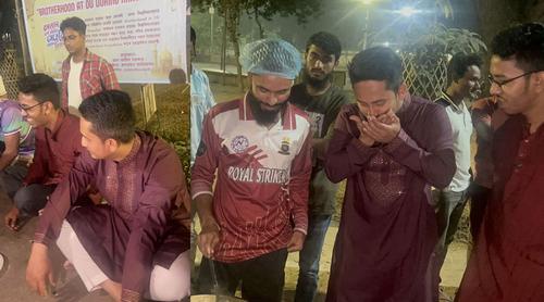 খোলা আকাশের নিচে সেহরি সারলেন সারজিস