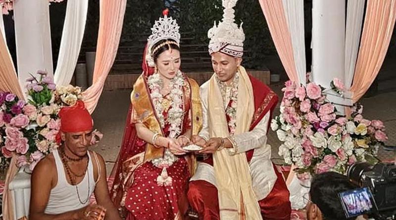 বাংলাদেশি যুবকের সঙ্গে সাত পাকে বাঁধা পড়লেন চীনা তরুণী