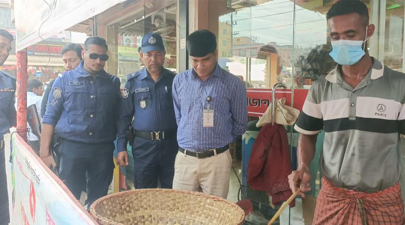 বাসি জিলাপি পুনরায় ভেজে বিক্রির চেষ্টা, জরিমানা ১০ হাজার টাকা