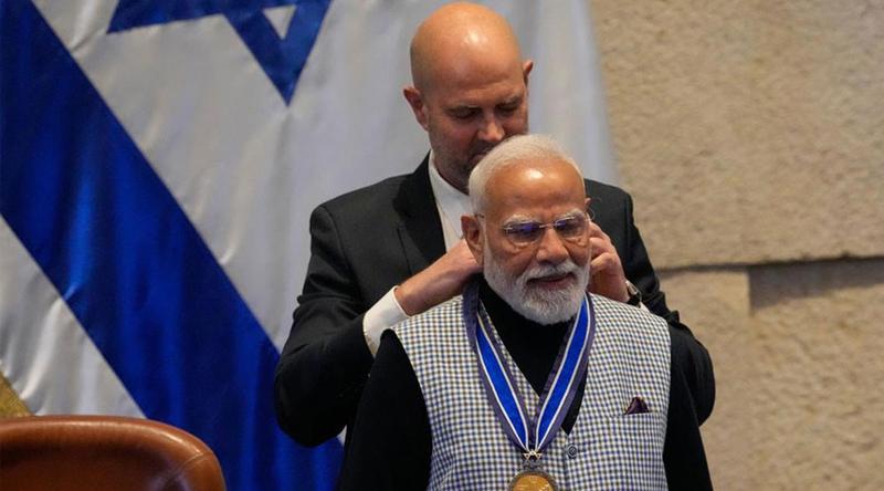 ইসরায়েলের পার্লামেন্টে সর্বোচ্চ সম্মানে ভূষিত নরেন্দ্র মোদি
