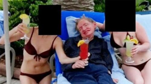 এপস্টেইন ফাইলে বিকিনি পরা নারীর সঙ্গে বিজ্ঞানী হকিংয়ের পানীয় পানের ছবি