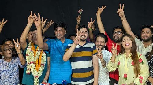 চলচ্চিত্র শিল্পী সমিতির সভাপতি শিবা সানু, সম্পাদক জয় চৌধুরী