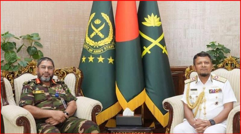 সেনাপ্রধানের সঙ্গে নৌবাহিনী প্রধানের বিদায়ি সাক্ষাৎ