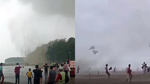 কক্সবাজার সমুদ্রসৈকতে হঠাৎ টর্নেডোর তাণ্ডব, লণ্ডভণ্ড সুগন্ধা পয়েন্ট
