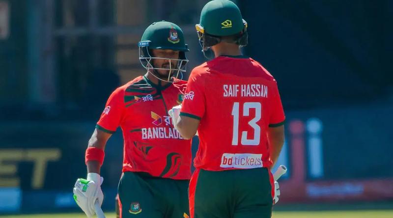 শেষ ওভারে সাইফউদ্দিনের ঝড়ে ১৮৭ রানের লক্ষ‍্য দিল বাংলাদেশ