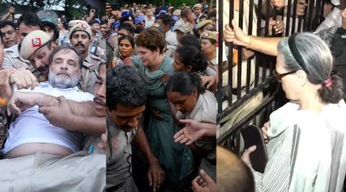 আটক রাহুল গান্ধী ও প্রিয়াঙ্কা গান্ধী, থানায় সোনিয়া গান্ধী
