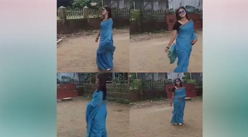 শাড়ি পরে, ‘শ্রাবণের মেঘগুলো’ গানে প্রতিবাদ জানালেন শিক্ষিকারা