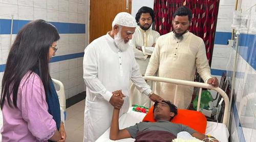 হবিগঞ্জে চোখ হারানো আলিফকে দেখতে হাসপাতালে জামায়াত আমির