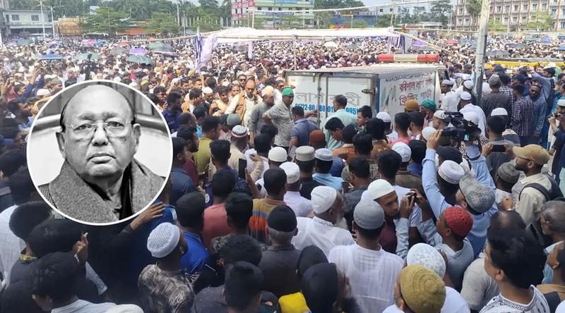 ভোলায় তোফায়েল আহমেদের দ্বিতীয় জানাজা, গার্ড অব অনার প্রদান
