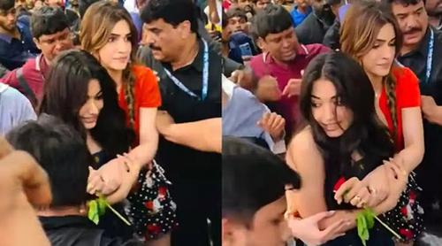 ভক্তদের ভিড়ে নাজেহাল রাশমিকা, আগলে রাখলেন কৃতি শ্যানন