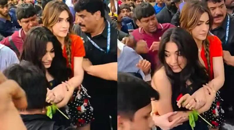 ভক্তদের ভিড়ে নাজেহাল রাশমিকা, আগলে রাখলেন কৃতি শ্যানন