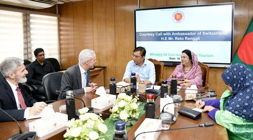 শাহজালাল বিমানবন্দরের গ্রাউন্ড হ্যান্ডলিংয়ে আগ্রহ দেখিয়েছে সুইজারল্যান্ড