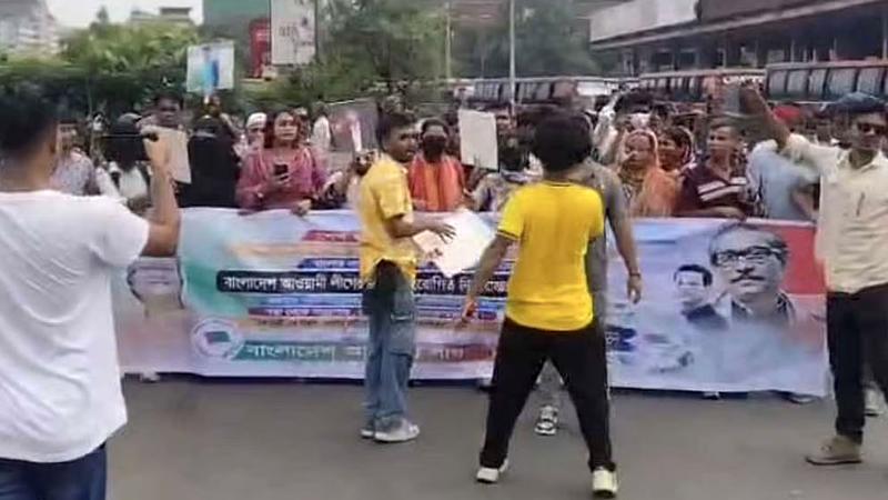 রাজধানীতে ককটেল ফাটিয়ে নিষিদ্ধ ছাত্রলীগের মিছিল, আটক ২