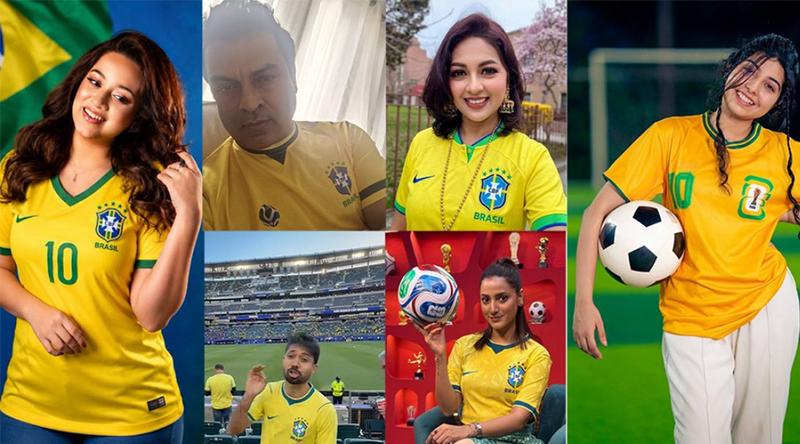ব্রাজিলের জয়ে হলুদ জার্সিতে মেতেছেন শোবিজ তারকারা