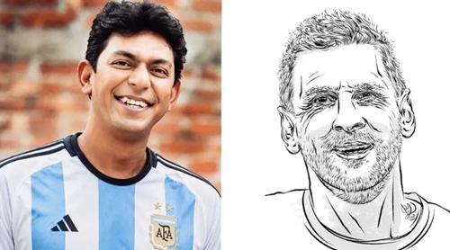 মেসির ‘নিখুঁত’ ছবি এঁকে প্রশংসায় ভাসছেন চঞ্চল চৌধুরী
