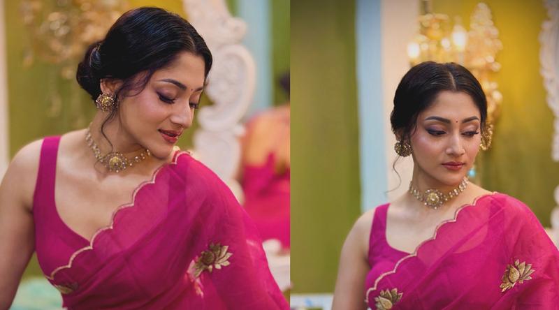 ঐতিহ্যের ছোঁয়ায় লাবণ্যময়ী পূজা চেরি