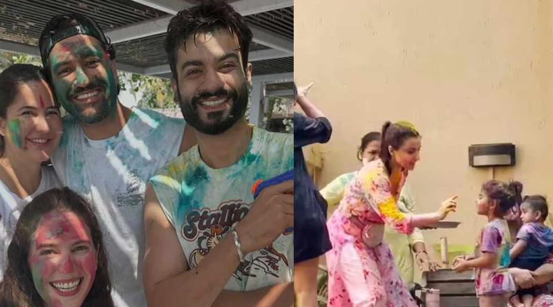 প্রথমবার ছেলের সঙ্গে রং খেলা ভিকি-ক্যাটরিনার, মাকে ছাড়াই হোলি রণবীরকন্যার!