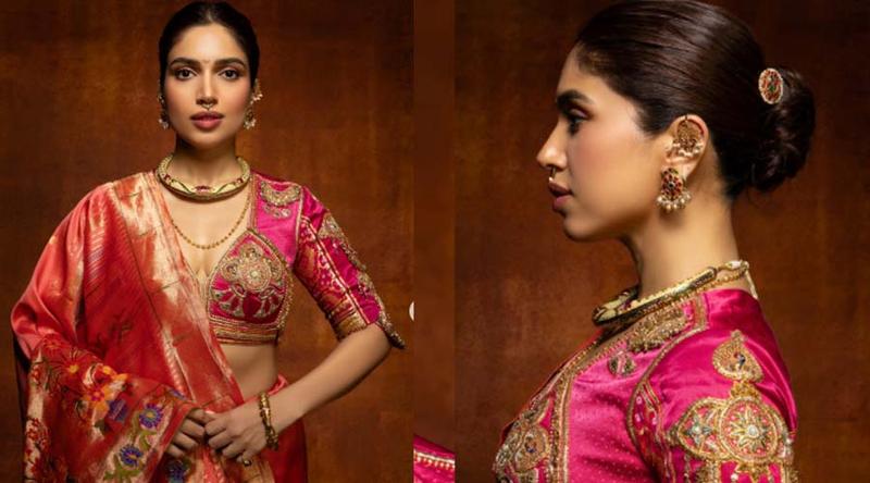 মারাঠি সাজে ঐতিহ্যের ছোঁয়ায় নজর কাড়লেন ভূমি