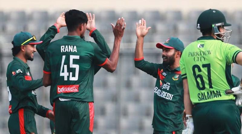 তীব্র প্রতিযোগিতাপূর্ণ ম্যাচে পাকিস্তানকে হারিয়ে সিরিজ জিতলো বাংলাদেশ