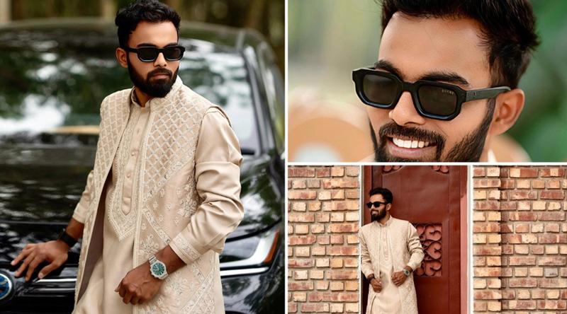 স্টাইলিশ লুকে তাওহিদ হৃদয়ের ঈদ উদযাপন