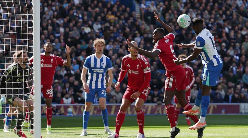 ব্রাইটনের মাঠে আবারও হোঁচট খেল লিভারপুল