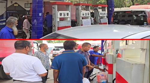 লাইন উপেক্ষা করে গ্যালনে তেল সরবরাহ, মহাখালীতে ভোগান্তিতে ভোক্তারা