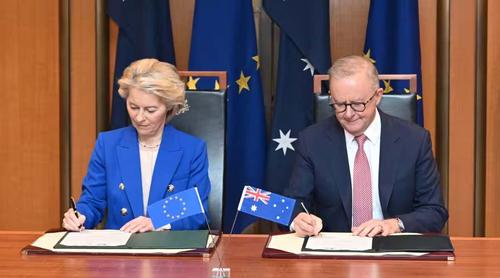 ইউরোপীয় ইউনিয়নের সঙ্গে অস্ট্রেলিয়ার গুরুত্বপূর্ণ বাণিজ্য চুক্তি স্বাক্ষর
