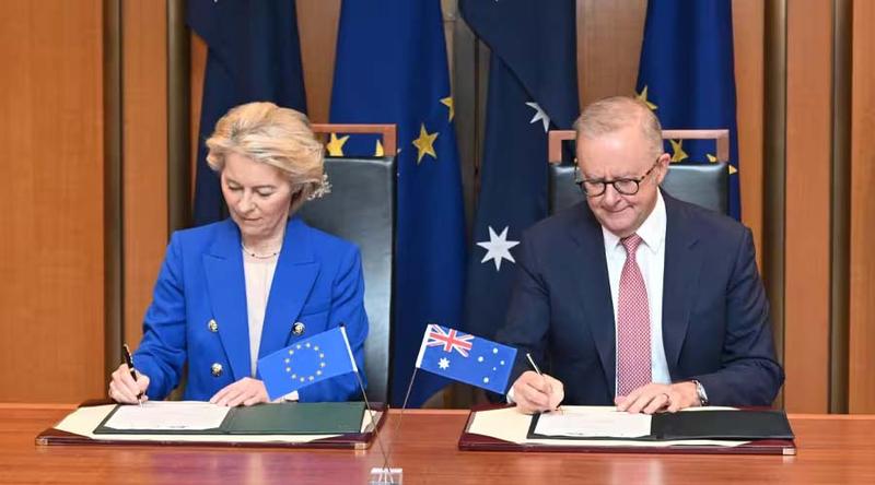 ইউরোপীয় ইউনিয়নের সঙ্গে অস্ট্রেলিয়ার গুরুত্বপূর্ণ বাণিজ্য চুক্তি স্বাক্ষর