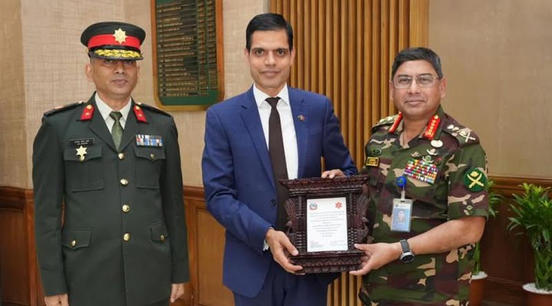 সেনাপ্রধানের সাথে নেপাল রাষ্ট্রদূতের সৌজন্য সাক্ষাৎ