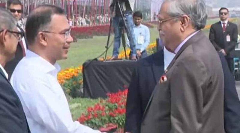 জাতীয় প্যারেড স্কয়ারের অনুষ্ঠানে রাষ্ট্রপতি ও প্রধানমন্ত্রী