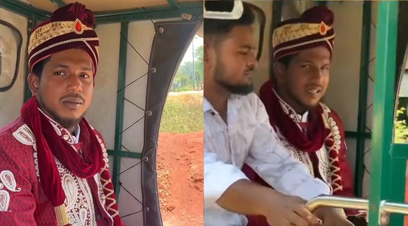 খাগড়াছড়িতে জ্বালানি সংকটে গাড়ি না পেয়ে অটোরিকশায় বরযাত্রা