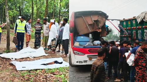দিনাজপুরের বিরামপুরে বাস-ট্রাক সংঘর্ষে নিহত ২