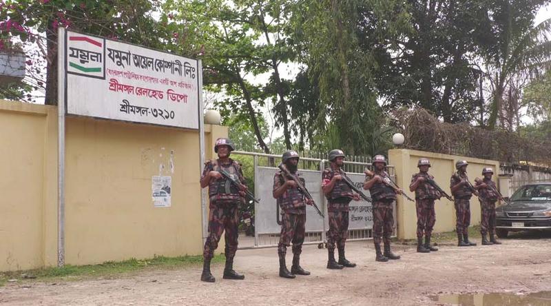 মৌলভীবাজারে তেলের ডিপো পাহারা দিচ্ছে বিজিবি