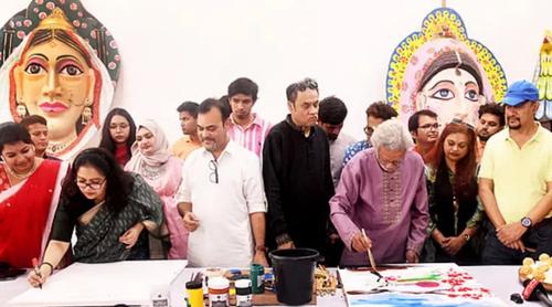 পহেলা বৈশাখ উপলক্ষে ঢাবি চারুকলায় প্রস্তুতি শুরু