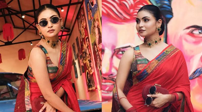 শাড়িতে রেট্রো লুকে নজর কাড়ল মারিয়া শান্ত