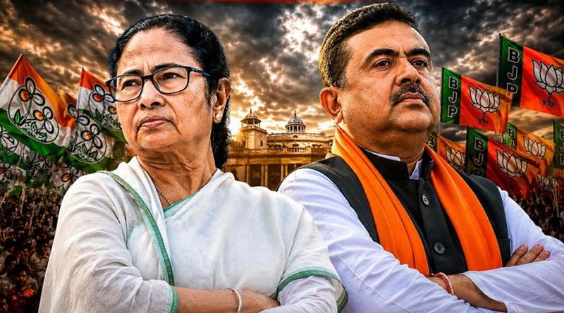 পশ্চিমবঙ্গের নির্বাচনে কে এগিয়ে