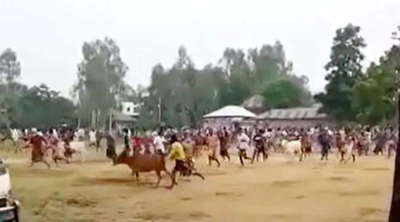 নওগাঁয় হাটে হাজির ইউএনও, গরু-ছাগল নিয়ে পালালেন বিক্রেতারা
