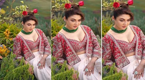 ক্ল্যাসিক রেড রোজ লুকে মুগ্ধতা ছড়ালেন জয়া