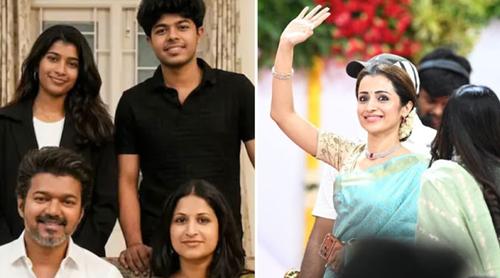 স্ত্রী-সন্তান নয়, শপথে থালাপতির সঙ্গী ছিলেন অভিনেত্রী তৃষা