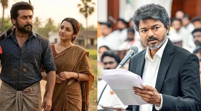 বিজয়-তৃষা সম্পর্কের গুঞ্জনের মধ্যেই মুক্তি পেল ‘কারুপ্পু