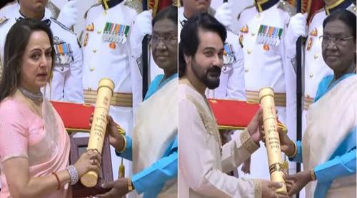 পদ্মশ্রী সম্মান গ্রহণ করলেন প্রসেনজিৎ, ধর্মেন্দ্রর হয়ে হেমার মরণোত্তর সম্মান গ্রহণ