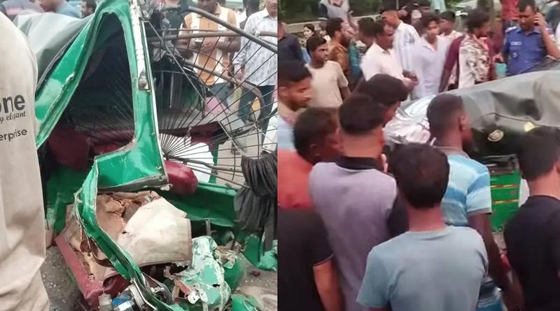 সিরাজগঞ্জে বাস-সিএনজি সংঘর্ষে নিহত ৩
