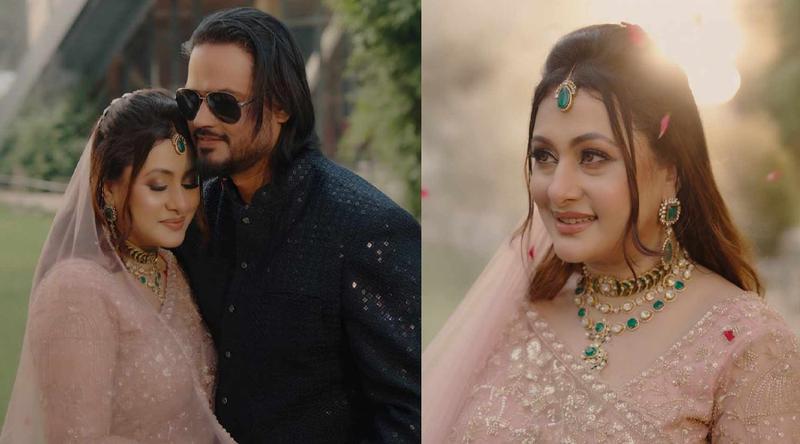 নতুন বউয়ের সাজে স্বামীর সঙ্গে ভিডিও প্রকাশ করলেন পূর্ণিমা