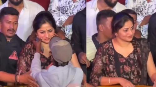 সেলফির মুহূর্তে গাল টেনে ধরলেন ভক্ত, হতভম্ব অভিনেত্রী