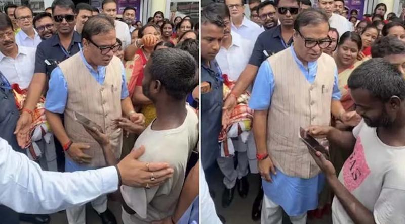 ‘স্যার, আমি একটি আইফোন চাই,’ মুখ্যমন্ত্রীর পথ আটকে যুবক
