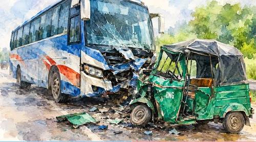 চট্টগ্রামে বাস-অটোরিকশার সংঘর্ষে নিহত ২