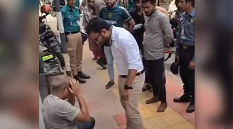 ধানমন্ডিতে ফুটপাতে মারধরের ঘটনায় সেই যুবককে ১৫ দিনের কারাদণ্ড