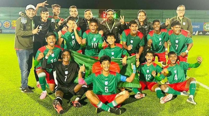 গ্যাবনকে ১-০ গোলে হারিয়ে বিশ্বকাপের ফাইনালে বাংলাদেশ