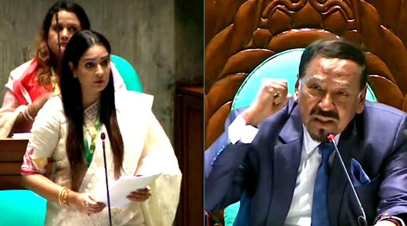 ফোনে নিপুণ রায়কে ব্যস্ত দেখে স্পিকার বললেন-কাছেই লবি আছে, শেষ করে আসুন