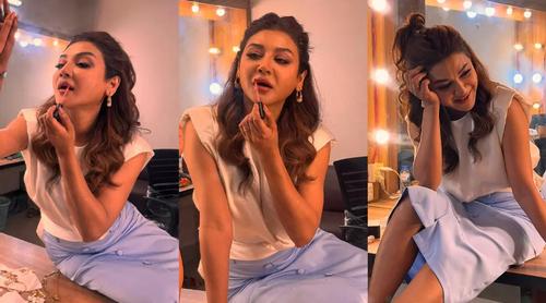 মেকআপ রুমে লিপস্টিক হাতে অভিনেত্রী জয়া, মুগ্ধ নেটিজেনরা